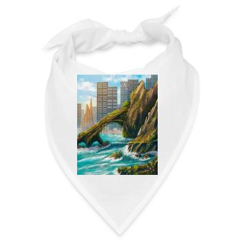 Rocky Arch und Stadtküste - Bandana - Weiß - Vorne