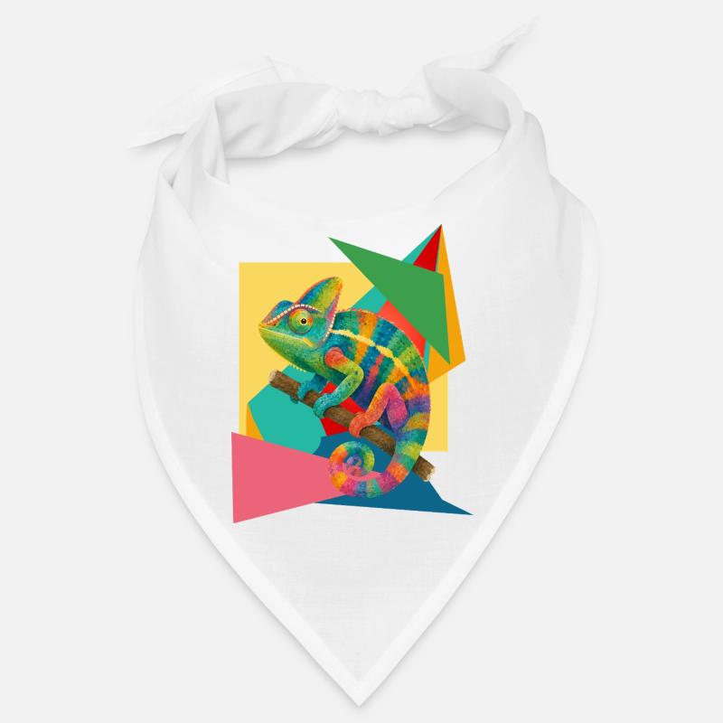 Colorful Chameleon Geometry Art Bandana