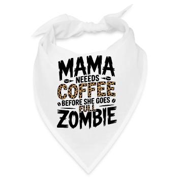 Mama braucht Kaffee - Bandana - Weiß - Vorne