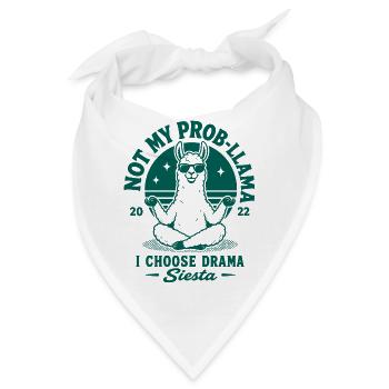 Not My Prob-Llama Siesta - Bandana - Weiß - Vorne