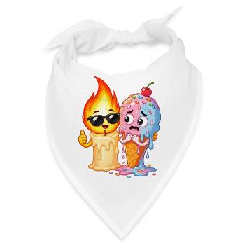 Feuer & Eis Duo Cartoon - Bandana - Weiß - Vorne