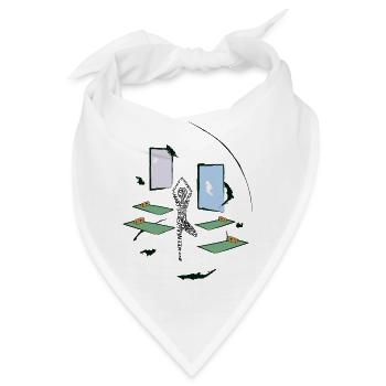 Yoga-Baum | Abstraktes Studio im Minimalismus - Bandana - Weiß - Vorne