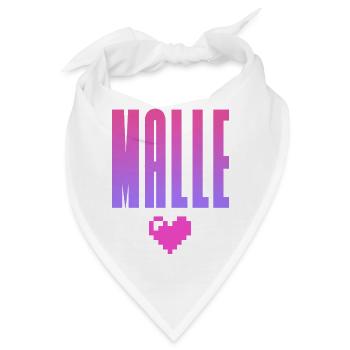 MALLE Pixelherz Pink Lila - Bandana - Weiß - Vorne
