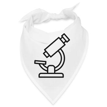 Mikroskoplinien-Symbol Wissenschaftlicher Forschungsvektor Ar - Bandana - Weiß - Vorne