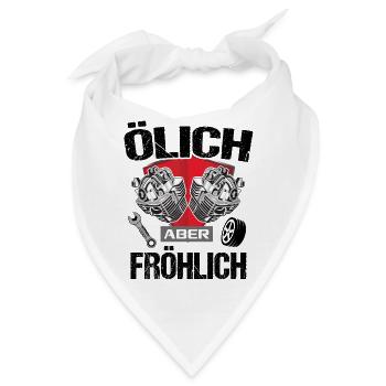 Wappen KFZ Mechaniker Automechaniker Autoschrauber - Bandana - Weiß - Vorne