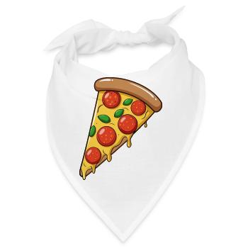 Peperoni-Pizza - Bandana - Weiß - Vorne