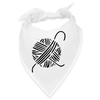 Handarbeit stricken häkeln Geschenk   - Bandana - Weiß - Vorne