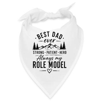 Bester Vater-Vorbild in den Bergen - Bandana - Weiß - Vorne