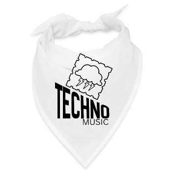 Techno - Bandana - Weiß - Vorne