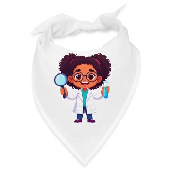 Kawaii Chemikerin – Wissenschaft Labor Spaß Art - Bandana - Weiß - Vorne