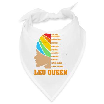 Sternzeichen Löwe - Bandana - Weiß - Vorne