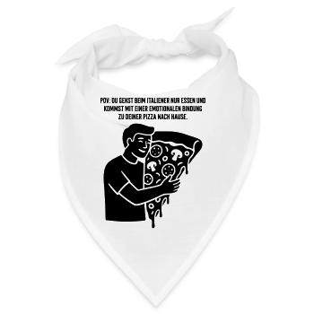 Pizza Emotionale Bindung - Bandana - Weiß - Vorne