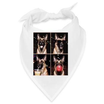 Hunde Belgian Malinois Hund - Bandana - Weiß - Vorne