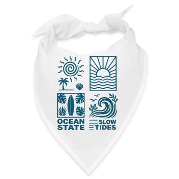 Sonnenuntergang am Ozean Muster - Bandana - Weiß - Vorne