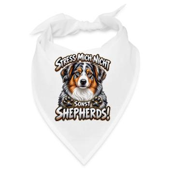 Australian Shepherd  - Bandana - Weiß - Vorne