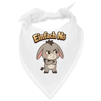 Einfach Nö – Lustiger Esel Spruch für Kinder - Bandana - Weiß - Vorne
