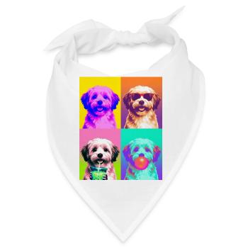 Hunde Havaneser Hund - Bandana - Weiß - Vorne