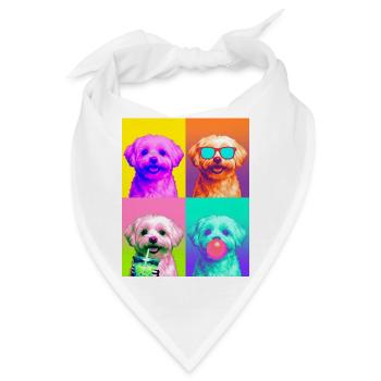 Hunde Malteser Hund - Bandana - Weiß - Vorne