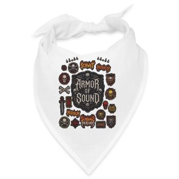 Armor of Sound Patch - Bandana - Weiß - Vorne