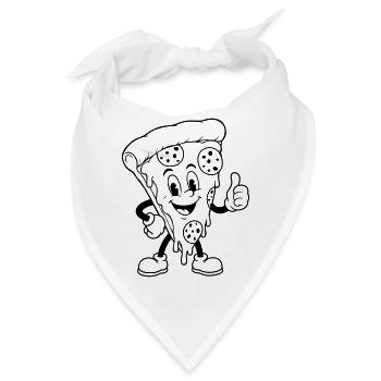 Retro Pizza - Bandana - Weiß - Vorne