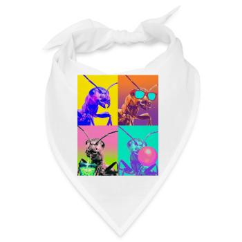 Ameisen Ameise - Bandana - Weiß - Vorne