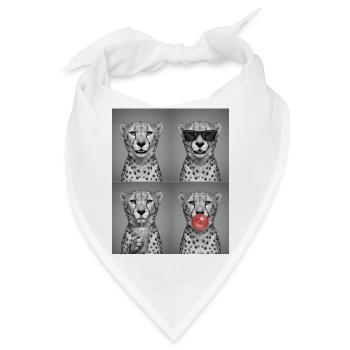 Geparde Gepard - Bandana - Weiß - Vorne