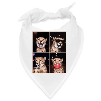 Geparde Gepard - Bandana - Weiß - Vorne