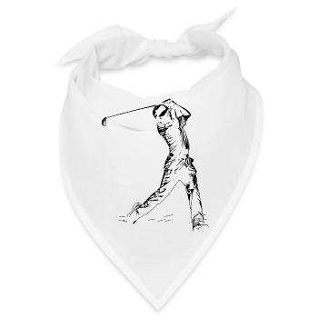 Golfliebhaber Zeichnung - Bandana - Weiß - Vorne