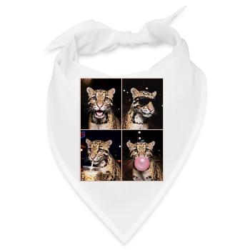Nebelparder Clouded Leopard - Bandana - Weiß - Vorne