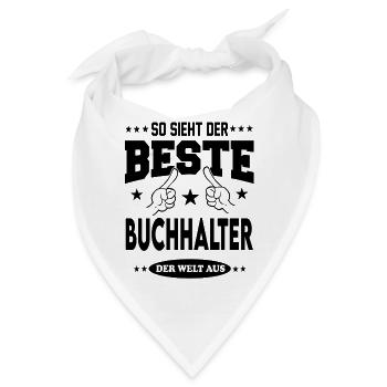 Buchhalter Der Beste Berufe Shirt Sterne Arbeit - Bandana - Weiß - Vorne