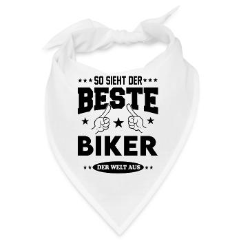 Biker Die Beste Berufe Shirt Sterne Arbeit Job - Bandana - Weiß - Vorne