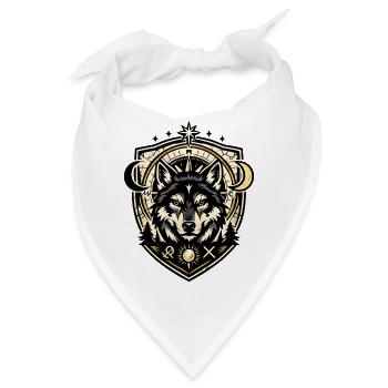 Wolf Crest Geometric Shield - Bandana - Weiß - Vorne