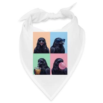 Krähen Krähe - Bandana - Weiß - Vorne