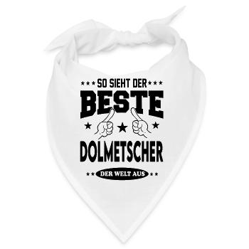 Dolmetscher Der Beste der Welt Berufe  Arbeit - Bandana - Weiß - Vorne