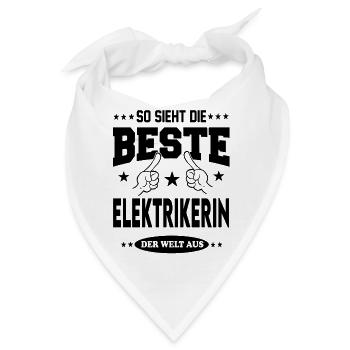 Elektrikerin Die Beste der Welt Berufe  Arbeit - Bandana - Weiß - Vorne