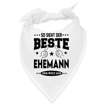 Ehemann Der Beste der Welt Hochzeit Paare Love - Bandana - Weiß - Vorne