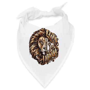 Lion of Judah Jesus Christliches Motiv Offenbarung - Bandana - Weiß - Vorne