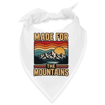 Retro Sunset Mountains Naturliebhaber-Outdoor-Wanderung - Bandana - Weiß - Vorne