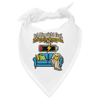 Ich bin nicht faul Energiesparmodus - Bandana - Weiß - Vorne