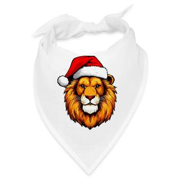 Weihnachten Löwe - Bandana - Weiß - Vorne