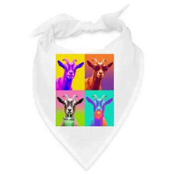 Ziegen Ziege - Bandana - Weiß - Vorne