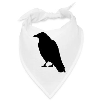 Black Crow Vogel - Bandana - Weiß - Vorne