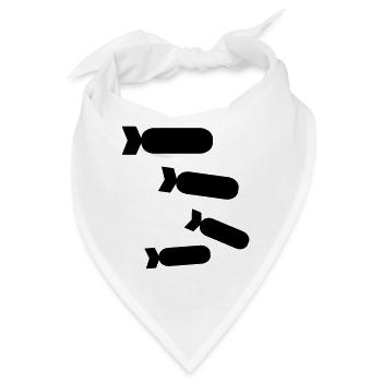Bomben - Bandana - Weiß - Vorne