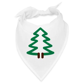 Tannenbaum - Bandana - Weiß - Vorne