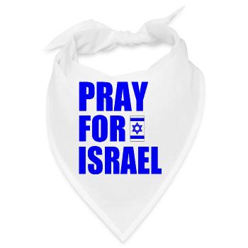 Pray for israel - Bandana - Weiß - Vorne