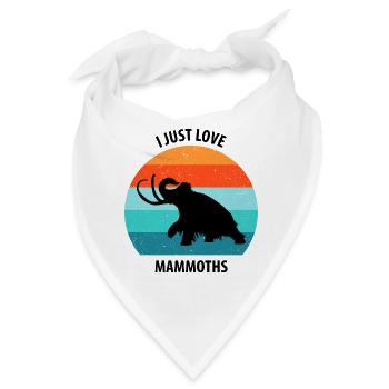 Lustiges Mammut Steinzeit Eiszeit Design Urzeit - Bandana - Weiß - Vorne