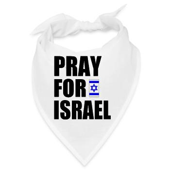Pray for israel - Bandana - Weiß - Vorne