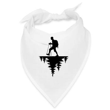 wandern trekking wanderweg bewandert waldbaden - Bandana - Weiß - Vorne