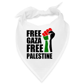 Free gaza Free palestine - Bandana - Weiß - Vorne