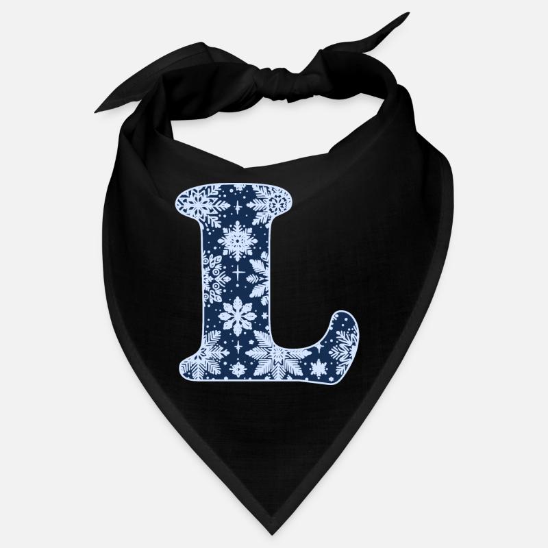 Buchstabe L Schneeflocken Bandana